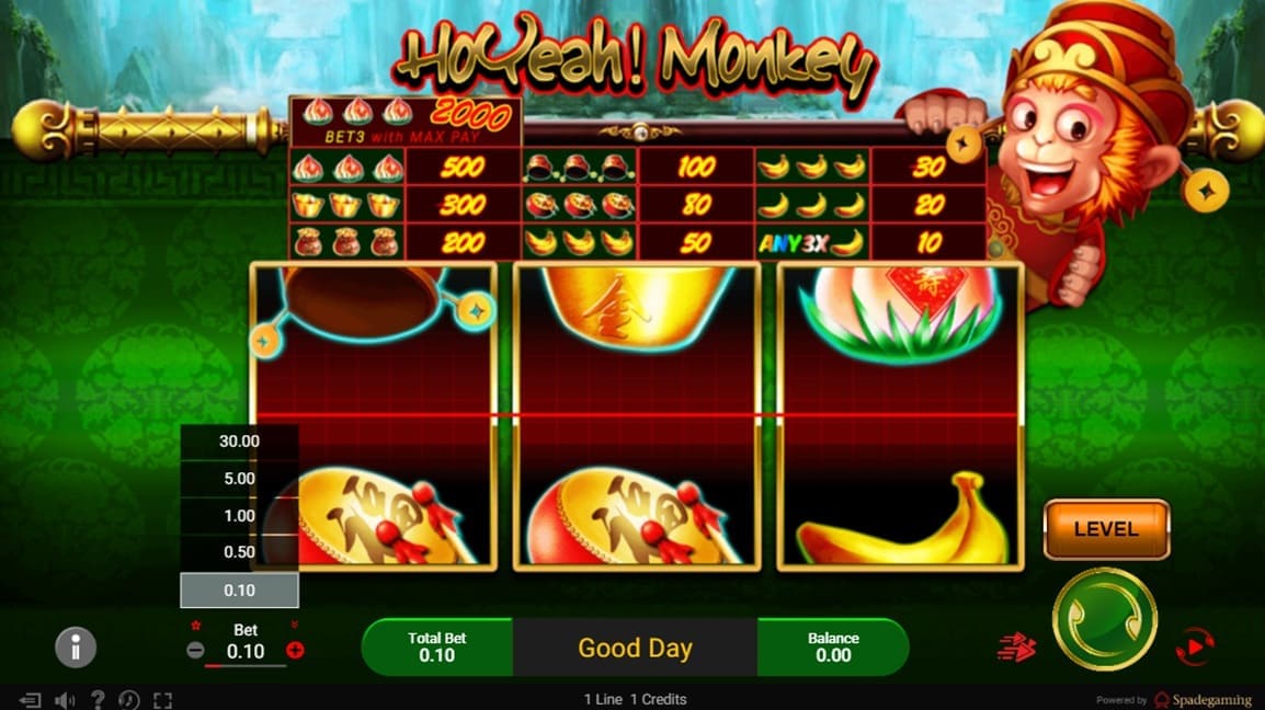 HoYeah Monkey Online Slot By Spadegaming