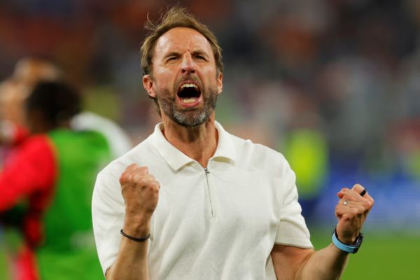 Netherlands 1-2 England: Gareth Southgate celebrates