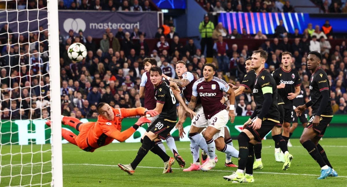 Aston Villa Stays Unbeaten in Champions League After 2-0 Bologna Matchup