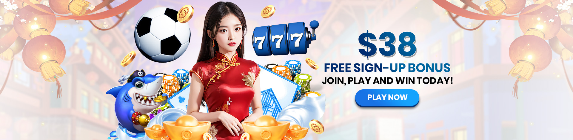 $38 FREE SIGN-UP BONUS. JOIN, PLAY AND WIN TODAY!