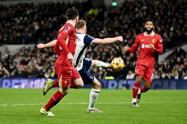 Tottenham Dejan Kulusevski scores their second goal