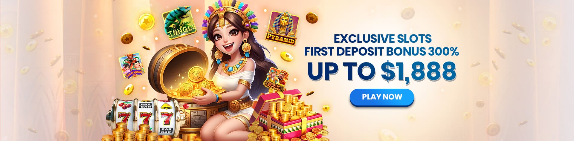 EXCLUSIVE SLOTS FIRST DEPOSIT BONUS