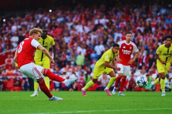 Martin Odegaard took the penalty kick